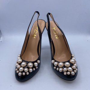 YDN Round Toe High Heels Stiletto Slingback Party Dress Shoes